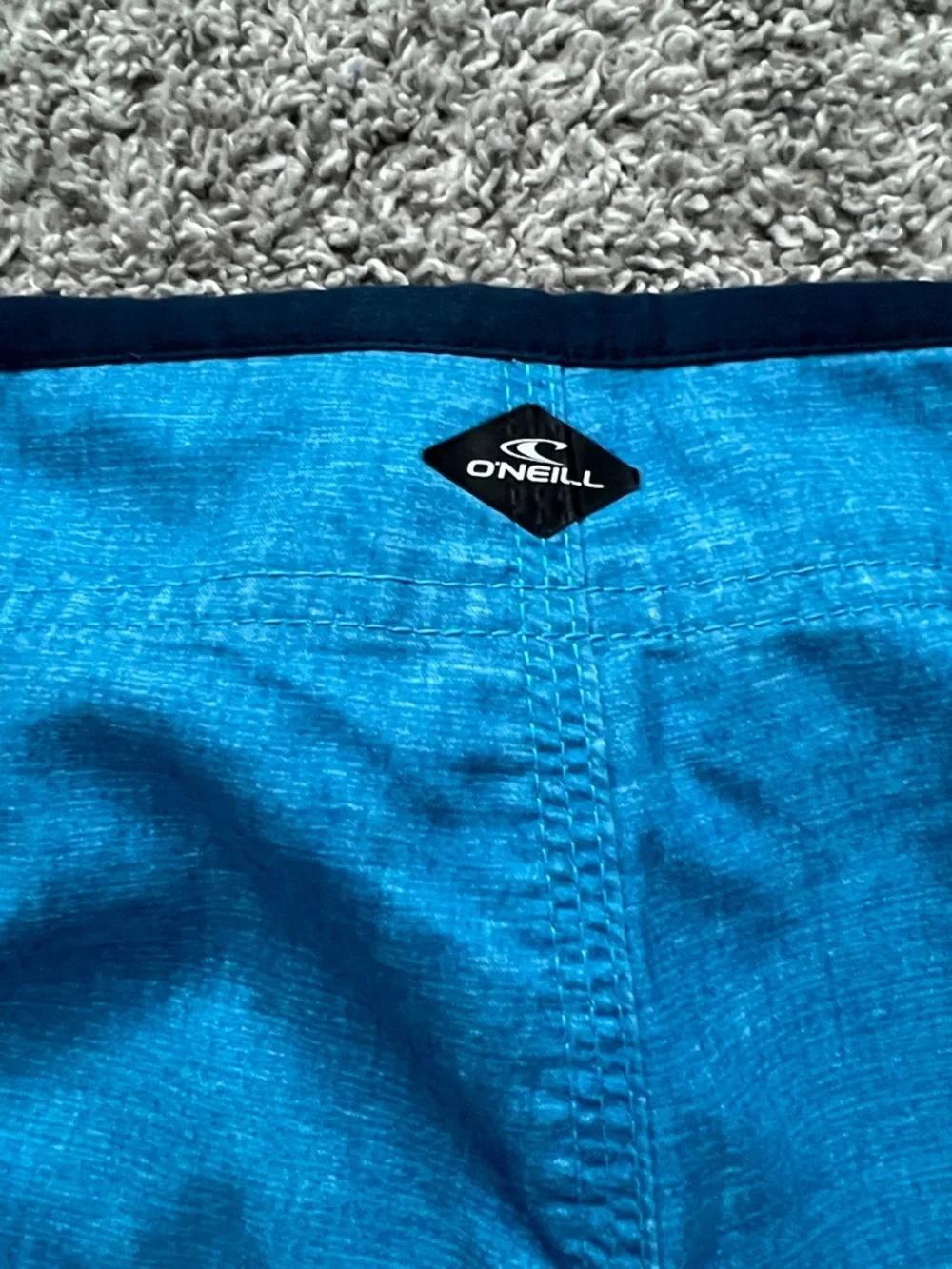 O’Neill Men's Lennox Blue & Orange Striped Boardshorts Swim Trunks - Size 31